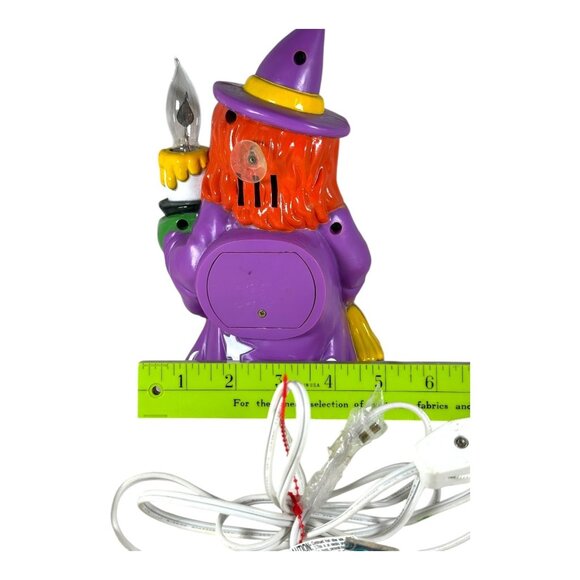 Vintage Witch flickering candle light w/ suction to window Halloween Holiday dec - Picture 2 of 7